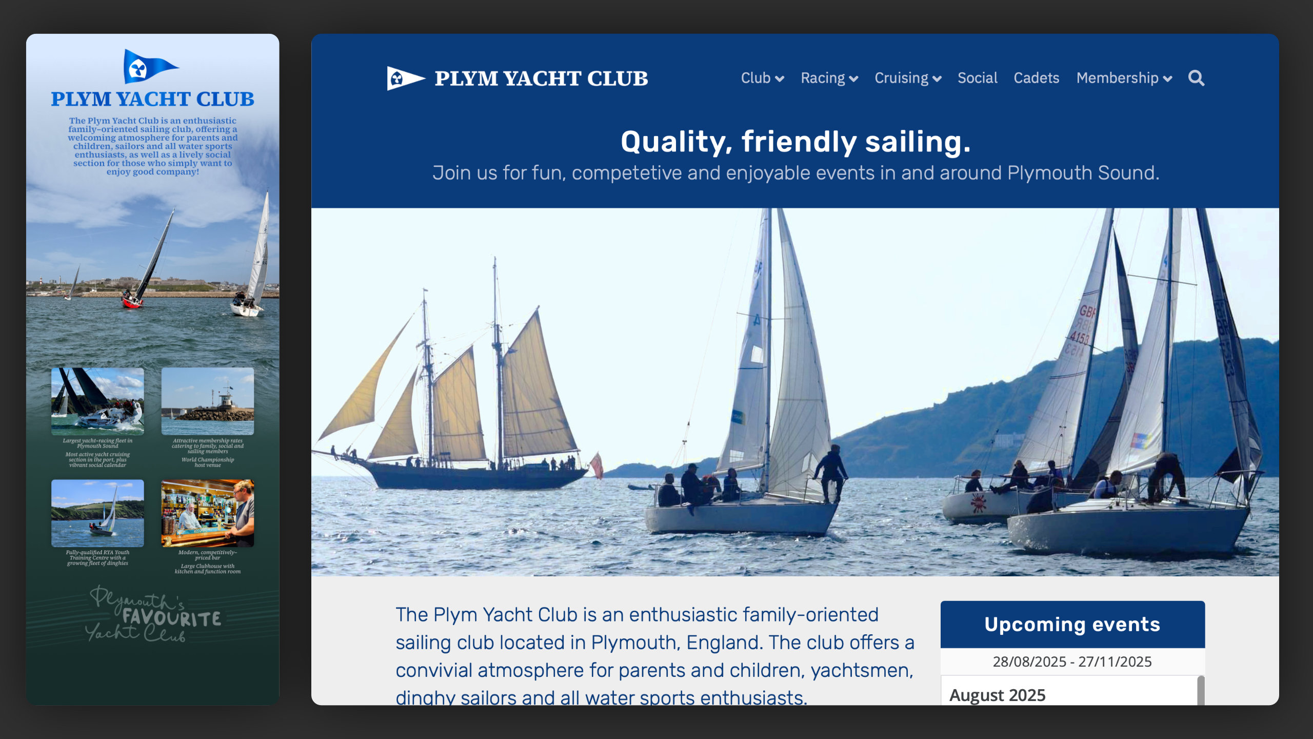 Portfolio of work I have undertaken for the Plym Yacht Club